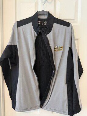 Antigua Green Bay Packers Shareholder Full Zip Jacket XL Black Gray